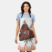 Steak Art BBQ Vaderdag Dad Grandpa Gift Adult Schort (Gedragen)