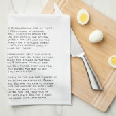 Steak au Poivre | Recipe Heirloom Kitchen Towel Theedoek (Quarter Fold)