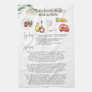 Steak au Poivre   Recipe Heirloom Kitchen Towel Theedoek
