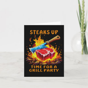 Steak barbecue party grappige uitspraken voor mann kaart