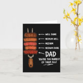 Steak Bbq Papa De Zeldzaamste Vaderdag Kaart (Gele Bloem)