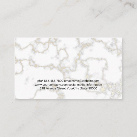 Steak | Bestek servies | Chef | Marmer Visitekaartje (Achterkant)