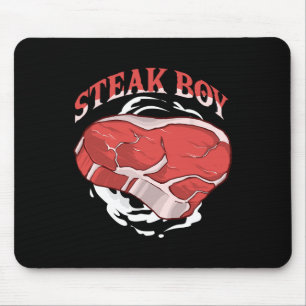 Steak Boy voor vleesliefhebbers en BBQ-fans die gr Muismat