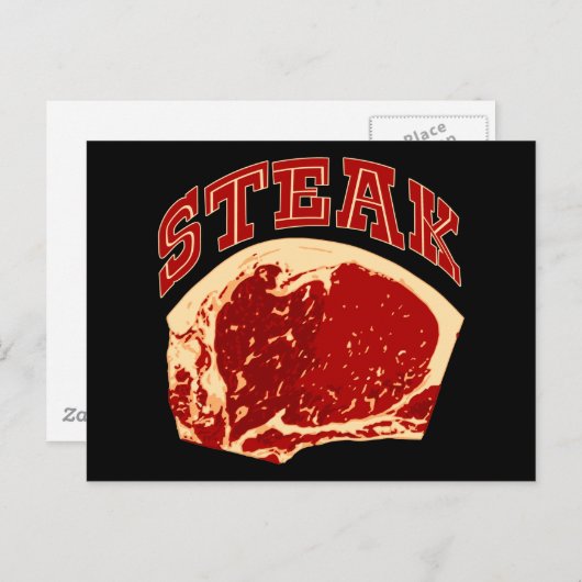 Steak Briefkaart (Voorkant / Achterkant)