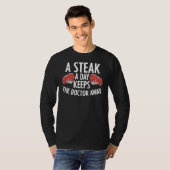 Steak Carnivoor Grilling Master Meat Eater Meat T-shirt (Voorkant volledig)