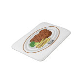 Steak cartoon illustratie badmat (Gekanteld)