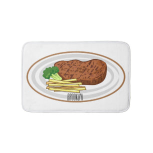 Steak cartoon illustratie badmat
