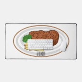 Steak cartoon illustratie bureaumat (Keyboard & Muis)