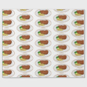 Steak cartoon illustratie cadeaupapier (Vlak)