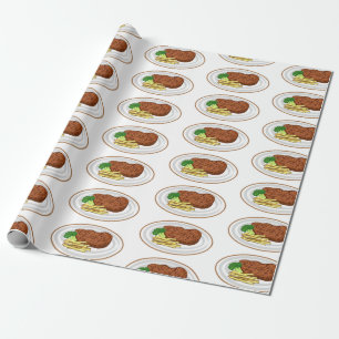 Steak cartoon illustratie cadeaupapier