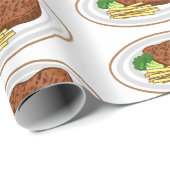 Steak cartoon illustratie cadeaupapier (Rol Hoek)