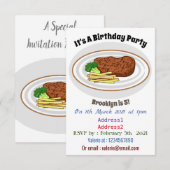 Steak cartoon illustratie kaart (Voorkant / Achterkant)