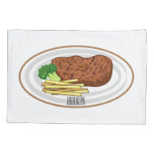 Steak cartoon illustratie kussensloop (Achterkant)