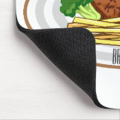 Steak cartoon illustratie muismat (Hoek)