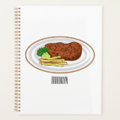 Steak cartoon illustratie planner (Voorkant)