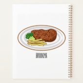 Steak cartoon illustratie planner (Achterkant)