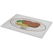 Steak cartoon illustratie snijplank (Hoek)