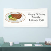 Steak cartoon illustratie spandoek (Beurs)