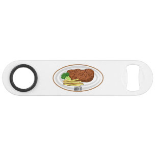 Steak cartoon illustratie speed flessenopener