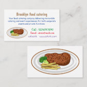 Steak cartoon illustratie visitekaartje (Voorkant / Achterkant)