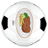 Steak cartoon illustratie voetbal (Gedraaid)