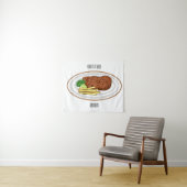 Steak cartoon illustratie wandkleed (In Situ (horizontaal))