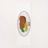 Steak cartoon illustratie yogamat (Achterkant)