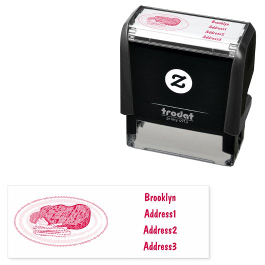 Steak cartoon illustratie  zelfinktende stempel (In situ)