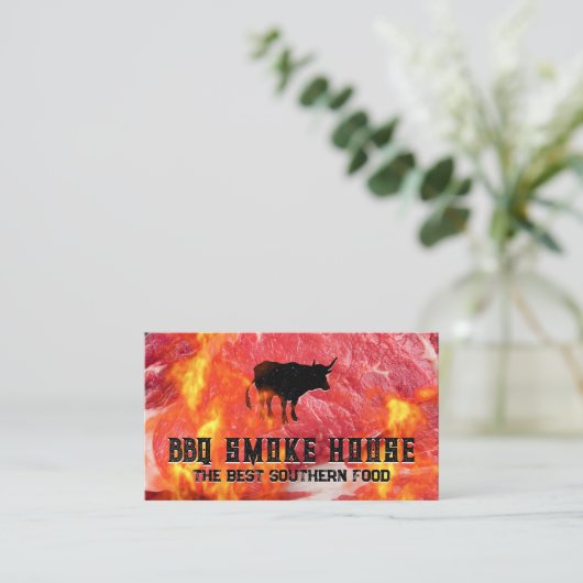 Steak Cut | Flames Visitekaartje (Staand voorkant)