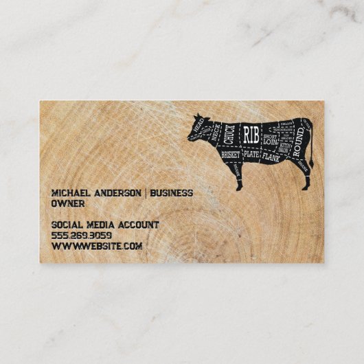 Steak Cut | Flames Visitekaartje (Achterkant)