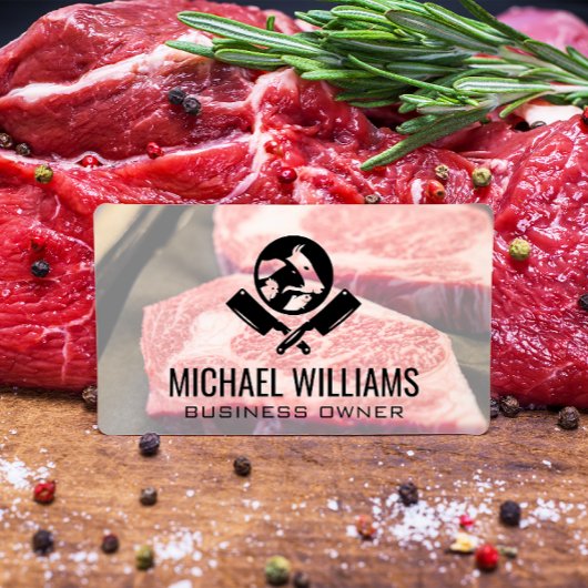 Steak Cuts | Logo van slagerenkniven Visitekaartje