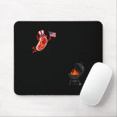 Steak Dom Duik Funny Uncle Sam Steak Vliegend Muismat (Met muis)