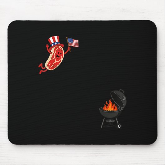 Steak Dom Duik Funny Uncle Sam Steak Vliegend Muismat (Voorkant)