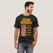 Steak Doneness Chart Table Guide Bbq Meat Chef Pit T-shirt (Voorkant volledig)