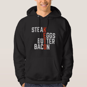 Steak Eieren Boter Bacon Keto Dieet Ketogeen Hoodie