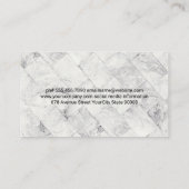 Steak en Fire Logo | Achtergrond marmer Tile Visitekaartje (Achterkant)