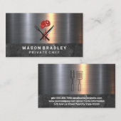 Steak- en servegereedschap | Metaal Visitekaartje (Voorkant / Achterkant)