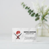 Steak- en servegereedschap visitekaartje (Staand voorkant)