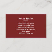 Steak Food Waterverf Visitekaartje (Achterkant)