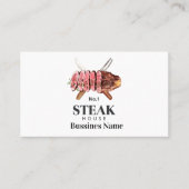 Steak Food Waterverf Visitekaartje (Voorkant)
