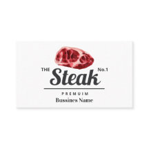 Steak Food Waterverf Visitekaartje