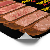 Steak Gaarheid Chart Tabel Gids Bbq Vlees Chef Pit Poster (Hoek)