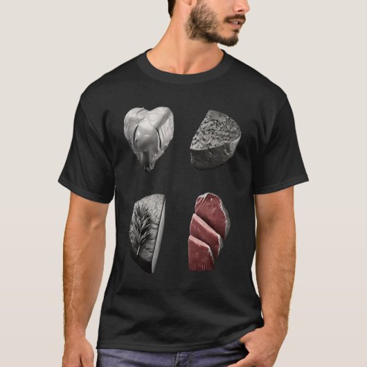 Steak  Grilling Father Grayscale Griller Steak T-shirt (Voorkant)