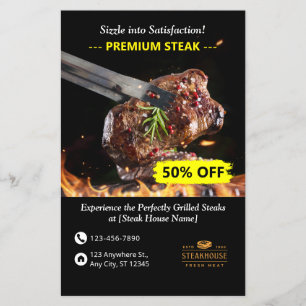 Steak House Specials Restaurant Flyer 2 kant