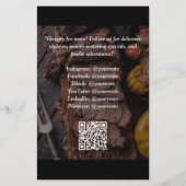 Steak House, Steak Resto, Restaurant Flyer (Achterkant)
