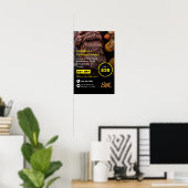 Steak House, Steak Resto, Restaurant Flyer Poster (Thuiskantoor)