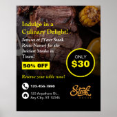 Steak House, Steak Resto, Restaurant  Poster (Voorkant)
