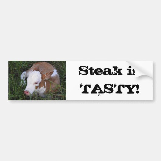 Steak is smerig bumpersticker (Voorkant)