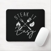 Steak It Easy Funny BBQ Grillen Vaderdag Geheugen Muismat (Met muis)