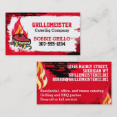 steak kebab-vlammengrilling BBQ chef catering Contactkaartje (Voorkant / Achterkant)